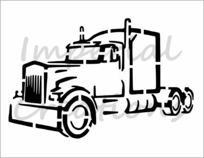 BIG RIG TRUCK Semi 18 Wheeler 8.5 x 11 Stencil Plastic Sheet NEW S541
