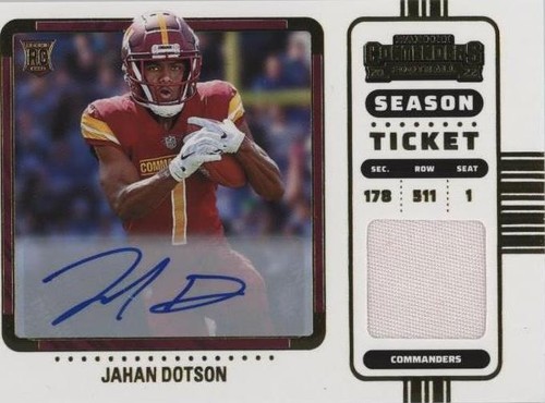 2022 Panini Contenders Jahan Dotson #RSV-JDO