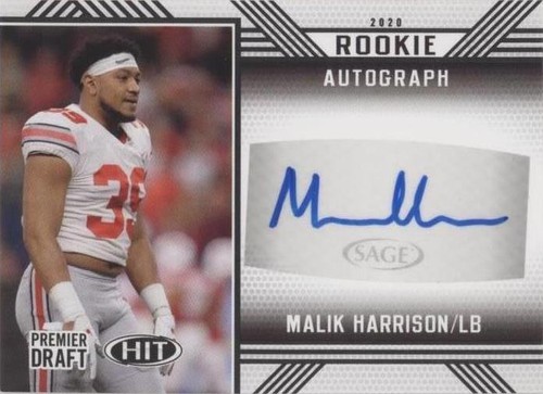 2020 Sage Hit Malik Harrison #A30
