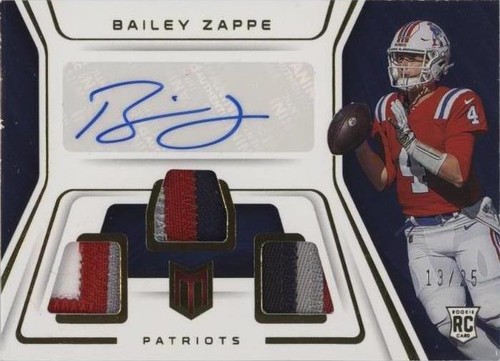 2022 Panini Chronicles Bailey Zappe #MJA-BAZ