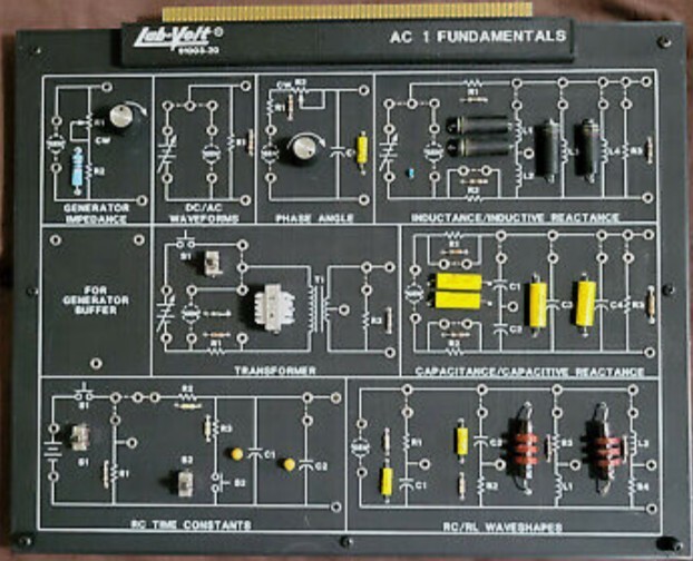 Lab-Volt 91003 20 AC 1 Fundamentals Circuits Board