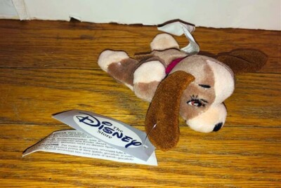 The Disney Store Lady & the Tramp 4'' Mini Beanie Plush Doll Magnet Clinger NWT