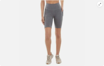 Danskin Ladies' Stretch Bike Short 1PC (Med Heather Grey - LARGE) NWT