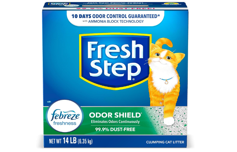 Fresh Step Clumping Cat Litter, Odor Shield With Febreze, 14