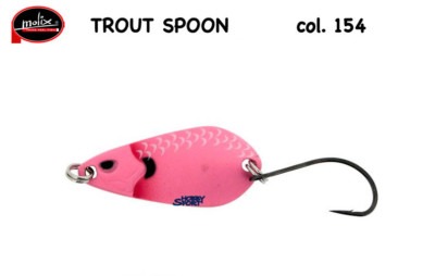 MOLIX TROUT SPOON  1,5 GR COL. 154  MATT PINK SCALE LIGHT SPINNING TROTA LAGO