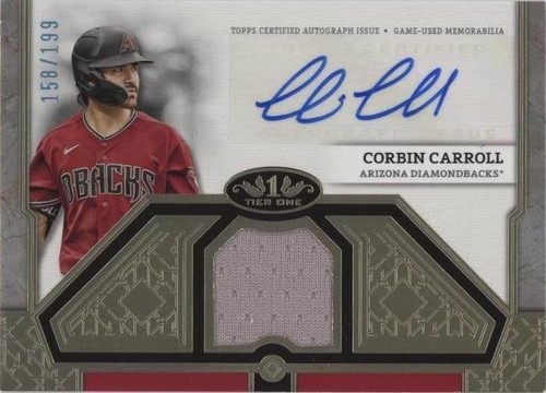 2024 Topps Tier One Relics Gold Foil #T1RCC Corbin Carroll