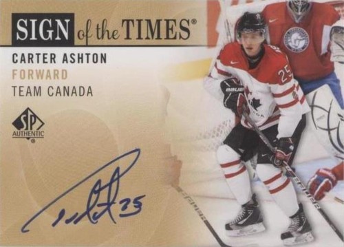 2012-13 SP Authentic - Carter Ashton #SOT-CA