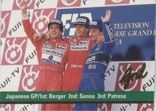 1992 Grid Motorcard Formula 1 - Ayrton Senna Gerhard Berger Riccardo Patrese #114