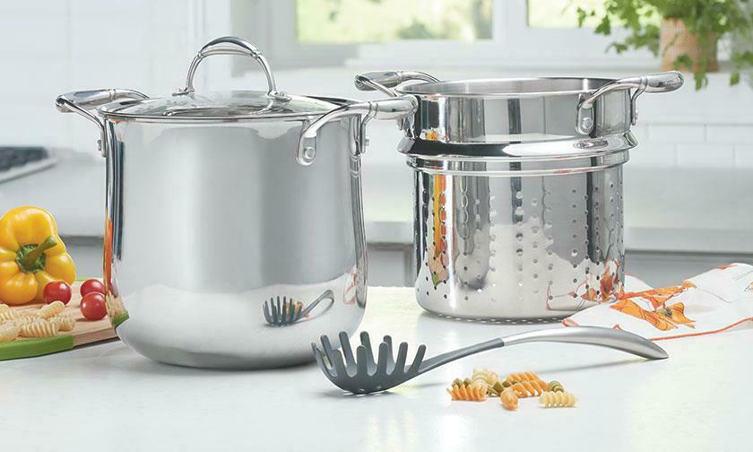 Princess House Heritage Tri-ply 8-Qt. Stockpot with Steaming
