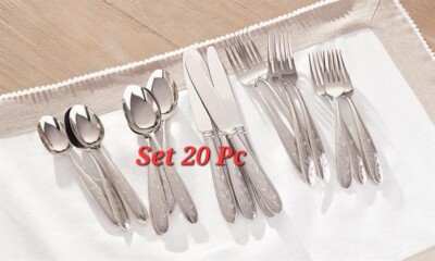  Princess House AMALIA FLATWARE 20-Pc Service 4  3411 