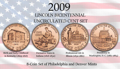 2009 P Lincoln Presidency Penny ~ Bicentennial Uncirculated Cent from Mint Roll