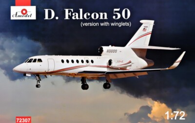 Dassault Falcon 50 French Business Jet 1/72 Scale Plastic Model Kit AMODEL 72307