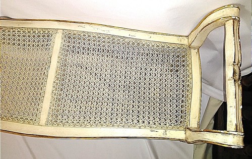 Antique Caned French Louis XVI Bench Seat