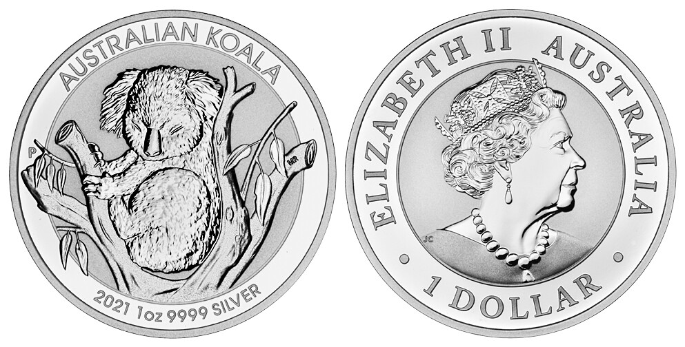 AUSTRALIEN 1 DOLLAR KOALA 2021 SILBER 1 UNZE STEMPELGLANZ/ST