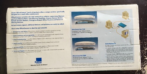 3Com Office Connect Ethernet 100BASE -TX Hub For Small Office Networks TP400 NEW