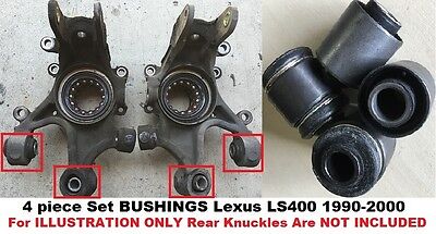 4pcSet Rear Knuckle Bushings fits for Lexus LS400 1990-94 95 96 97 98 99 2000