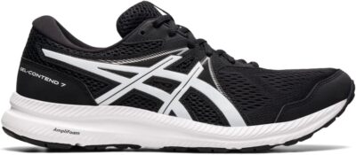 Asics Mens GEL-CONTEND 7 Trail Running Athletic Shoe Casual Sneakers Black/White