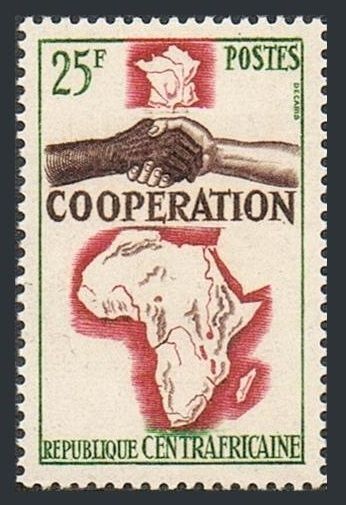 Central Africa 39,MNH.Michel 68. Cooperation issue 1964.