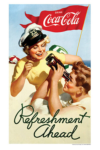 希少【COCA’COLA】VINTAGE ポスター チラシ 広告 50years 1964 Coke Advertisement Vintage Coca-Cola Ad by Row One