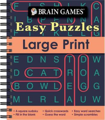 Brain Games - Easy Puzzles - Large Print (Spiral Bound) (UK IMPORT)