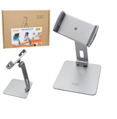Staffa Supporto Da Tavolo In Alluminio Per Smartphone e Tablet Linq J3211