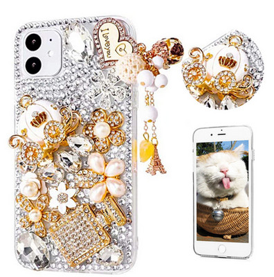 3D Diamond Protector Soft Silicone Phone Women Soft Back Case For Moto G Pure