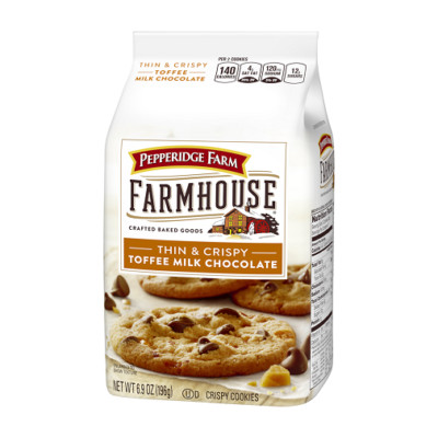 Pepperidge Farm Farmhouse Thin & Crispy Toffee Milk Chocolate Cookies