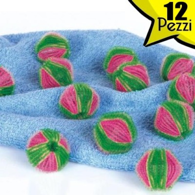 Set 12 Palline per lavatrice Levapelucchi cestello raccoglie capelli e pelucchi