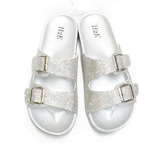 white Sponge Buckle Slippers サンダ white Sponge Buckle Slippers サンダ