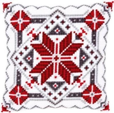 Diy Needlepoint Cross Stitch ''Scandinavian Star Ii'' Embroidery Kit. Unprinted