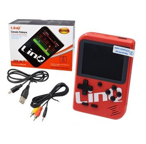 Console Di Gioco Portatile Retro Games 8 Bit Lcd 3" 256 Giochi Linq Gc25626