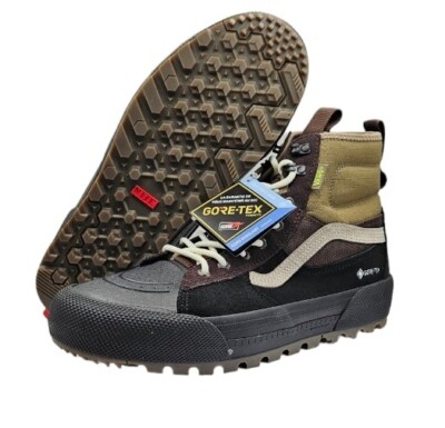 VANS Mens Sk8 Hi Gore-Tex MTE-3 Boots Size 10.5 Black Brown Waterproof Hiking