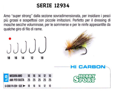 AMI GAMAKATSU SERIE 12934F SERIE F11-2SH size 18 PER MOSCHE   BUSTA 25 PZ