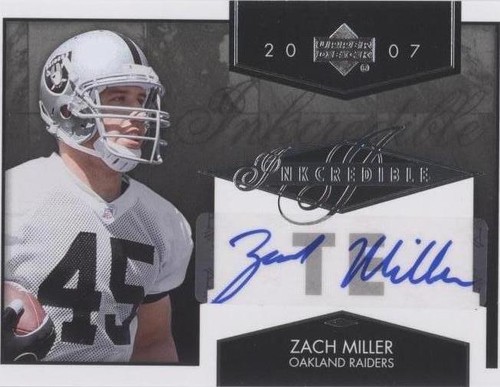 2007 Upper Deck Zach Miller #INK-ZM