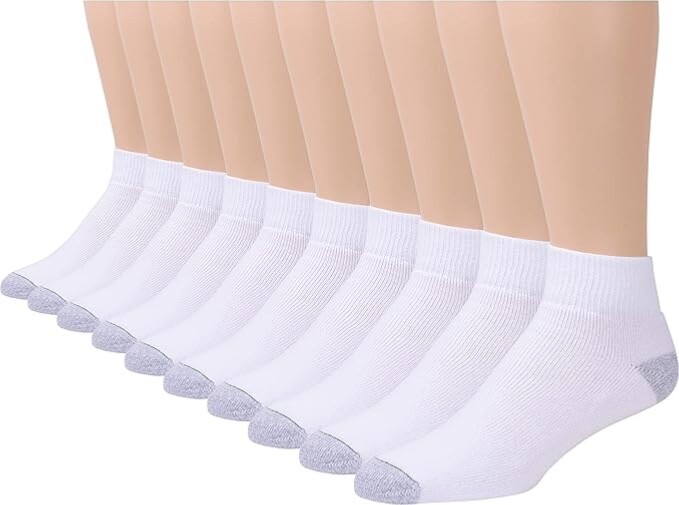Burlington Comfort Power Men's Quarter Sock, 10 Pair Pack Size 01