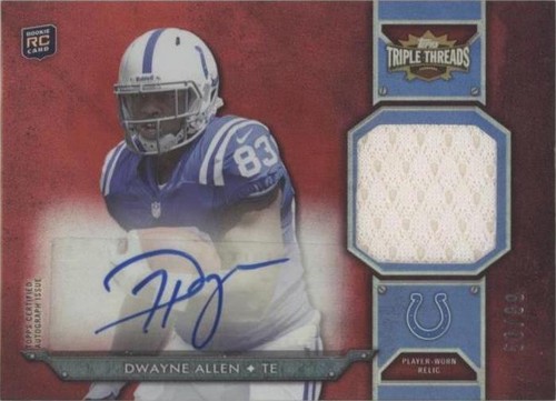 2012 Topps Triple Threads Dwayne Allen #TTRAR-3