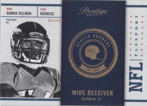 2012 Playoff Prestige Ronnie Hillman #29