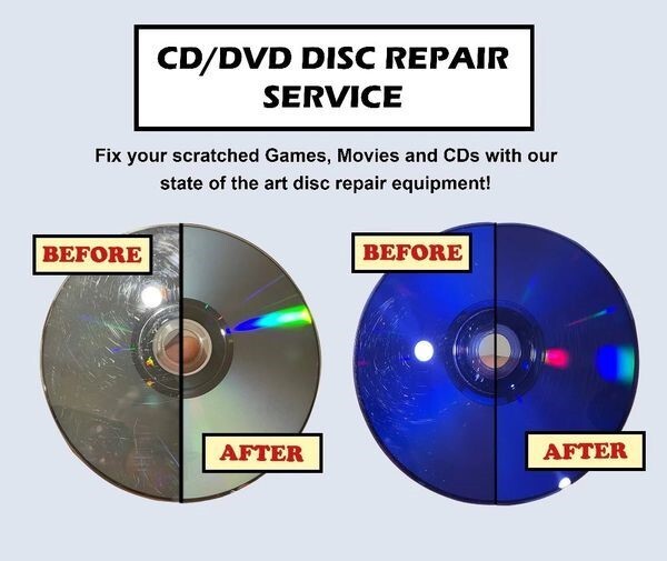 Professional Video Game Media Scratch Disc Repair Resurfacing Wholesale Service