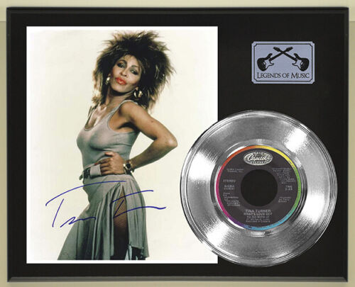 Tina Turner "Whats Love" Reproduction Signed Silver Rec Display Wood Plaque
