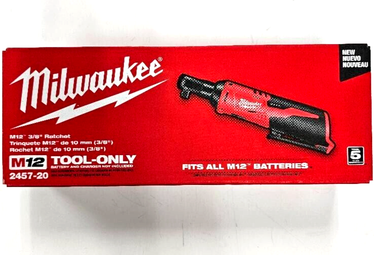 NEW IN BOX Milwaukee M12 2457-20 Cordless 3/8" Ratchet 12V Tool Only 12 Volt