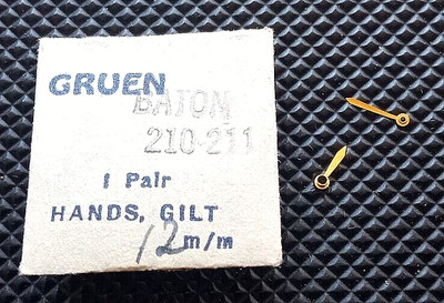Gruen 210 211 Watch Hands Gilt Baton Genuine Gruen Watch Parts