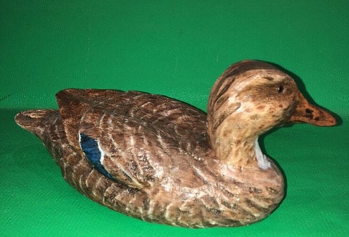 duck decoy hand carved decor mallard hen Signed Bob Sitton 2010 Nacodoches TX