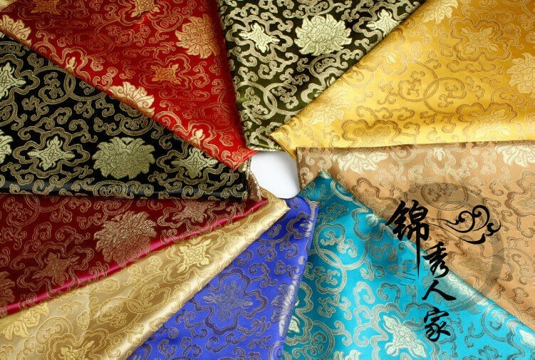 chinese-satin-faux-silk-fabric-floral-brocade-dress-costume-qipao-crafts-vintage