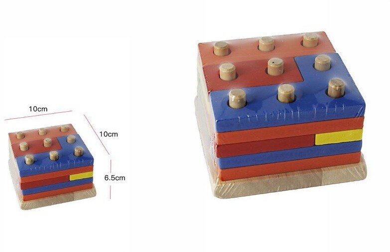Gioco In Legno Mattoncini Colorato Bambini Educativo Forme Imparare dfh