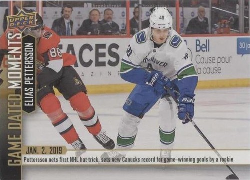 2018-19 Upper Deck Game Dated Moments - Elias Pettersson #42