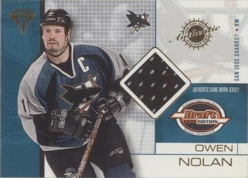 2001-02 Pacific Private Stock Titanium Draft Edition - Owen Nolan #87