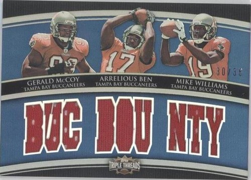 2010 Topps Triple Threads Arrelious Benn Gerald McCoy Mike Williams #TTRC-32