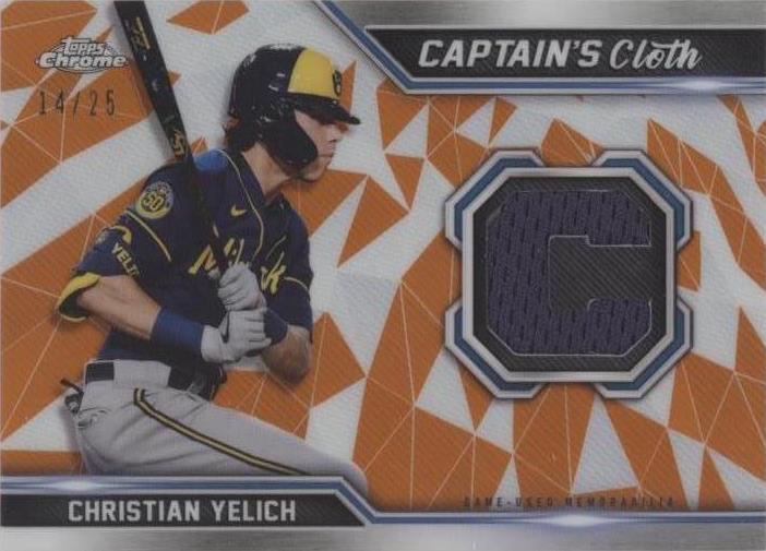 2021 Topps Chrome - Captain's Cloth Relics Orange Refractor #CCR-CYE ...