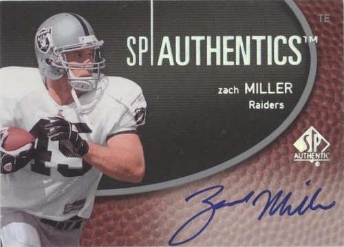 2007 SP Authentic Zach Miller #SPAA-ZM