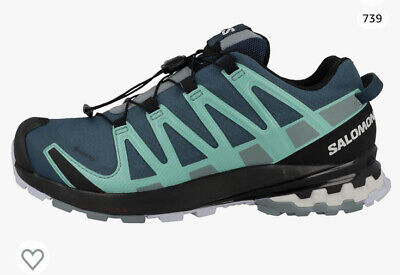 Salomon XA Pro 3D v8 GoreTex Women's SZ 9 Running Shoes Trail Jogging Blue/Mint